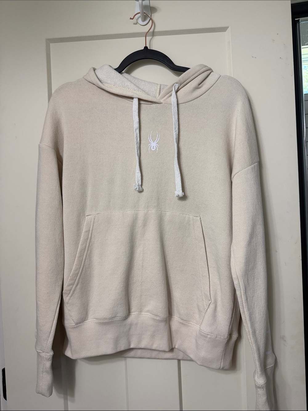Spyder Cream Pullover Hoodie with Logo